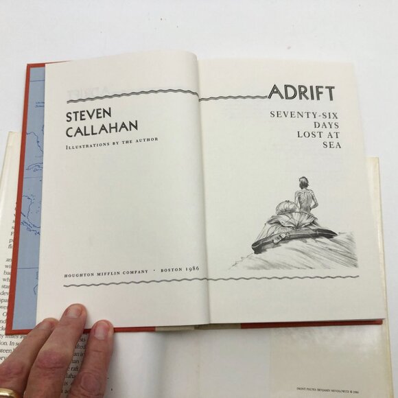 Adrift Seventy-six Days Lost At Sea HBDC Steven Callahan First Edition - Picture 8 of 11